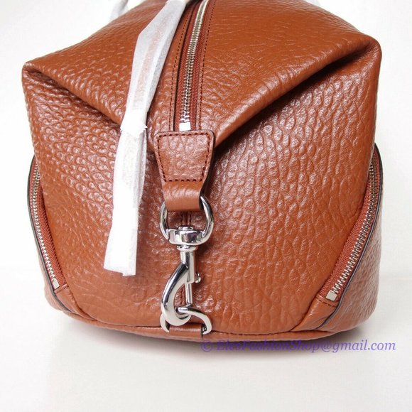 NWT Rebecca Minkoff Julian Large Leather Backpack Dark Luggage BROWN Authentic - Picture 4 of 12